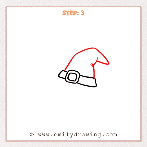 how to draw a witch hat - Step 3